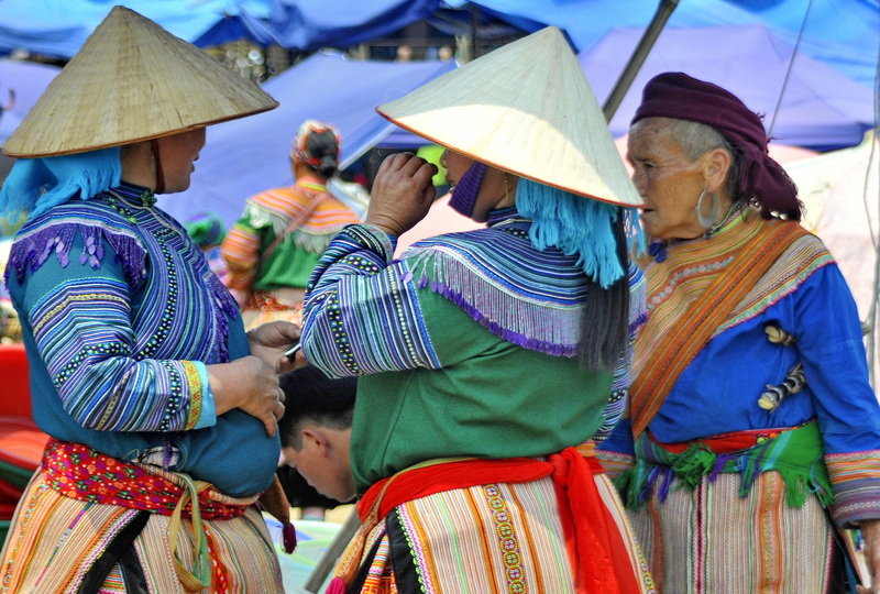 Bac Ha market is a great place for locals to catch up on the gossip