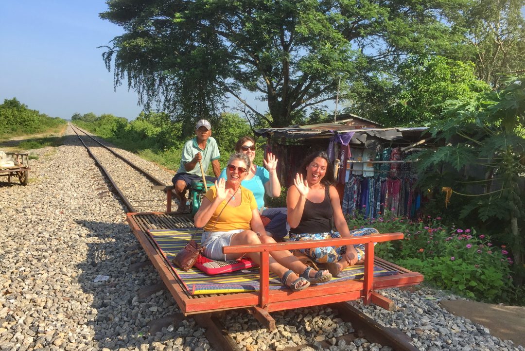 The bamboo train never ceases to amuse visitors