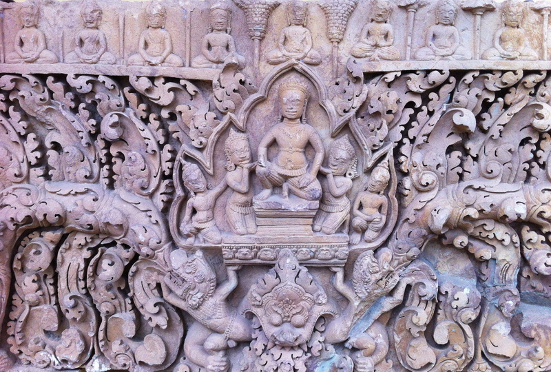 Beautifully preserved 12th (?) century lintel in the rarely visited Battambang Museum 
